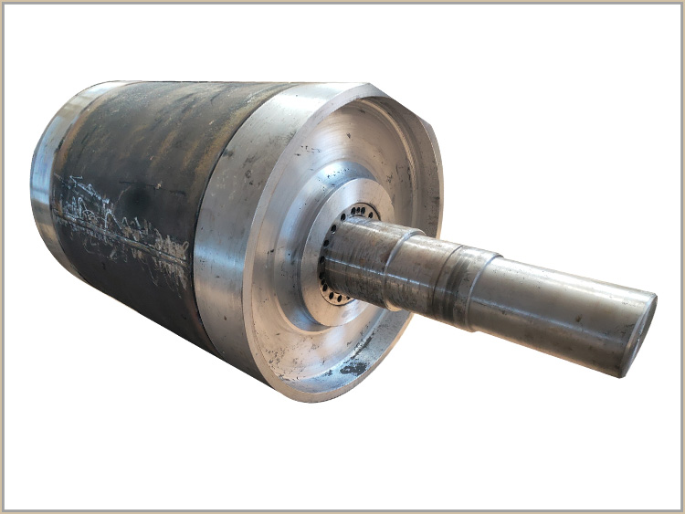 铸钢接盘滚筒生产中